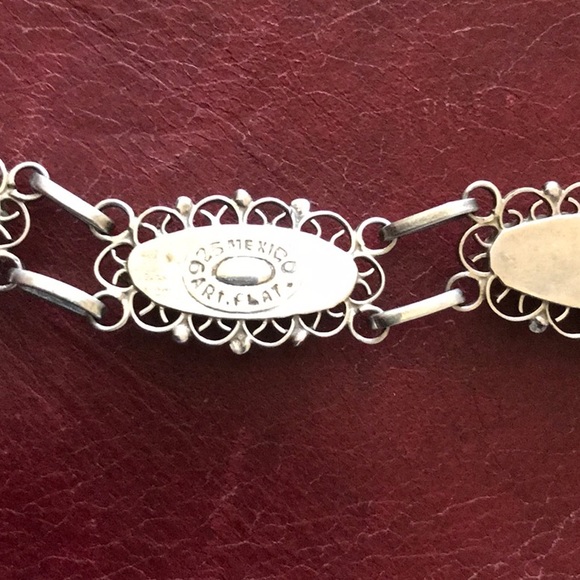 Vintage Abalone Sterling Silver Bracelet EUC - Picture 9 of 10